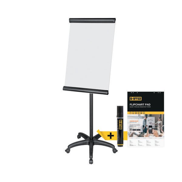 Bi-Office Frameless Mobile Magnetic Flipchart Easel 900x600mm EA6700115 Bi-Office Frameless Mobile Magnetic Flipchart Easel 900x600mm EA6700115