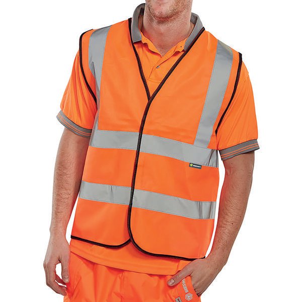 Hi-Viz Vest Orange EN ISO 20471 Large WCENGORL Hi-Viz Vest Orange EN ISO 20471 Large WCENGORL