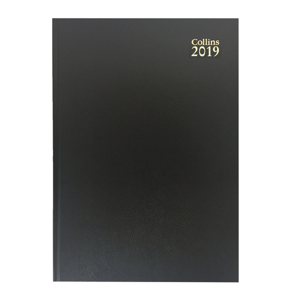 Collins A4 Desk Diary Week to View 2019 Black 40 Collins A4 Desk Diary Week to View 2019 Black 40