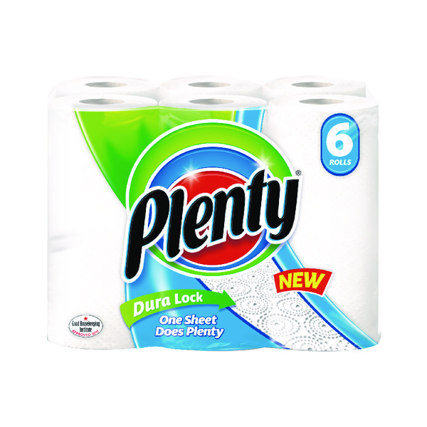 Plenty Kitchen Roll White M01370 (Pack of 6) Plenty Kitchen Roll White M01370 (Pack of 6)