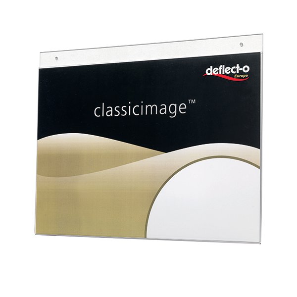 Deflecto Clear Wall Sign A4 Holder Landscape DE469YTCRY Deflecto Clear Wall Sign A4 Holder Landscape DE469YTCRY