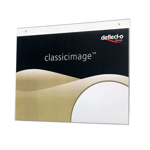 Deflecto Clear Wall Sign Holder A3 Landscape DE48000 Deflecto Clear Wall Sign Holder A3 Landscape DE48000