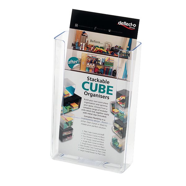 Deflecto DL Clear Flat Back Literature Holder DE76001 Deflecto DL Clear Flat Back Literature Holder DE76001