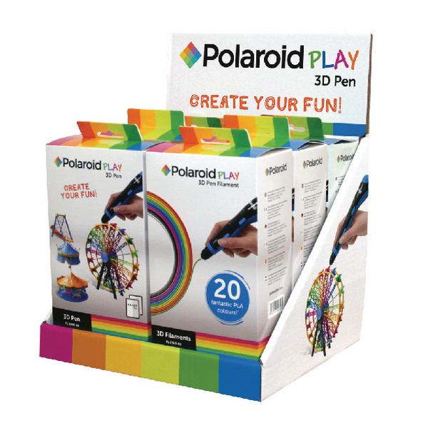 Polaroid Play 3D Pen and Filament Counter Display Unit 3D-PL-DP-2001-00 Polaroid Play 3D Pen and Filament Counter Display Unit 3D-PL-DP-2001-00
