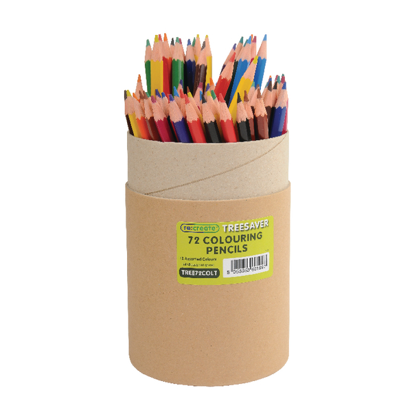 ReCreate Treesaver Colouring Pencils Assorted Pack of 72 TREE72COLT ReCreate Treesaver Colouring Pencils Assorted Pack of 72 TREE72COLT