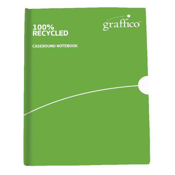 Graffico Recycled Casebound A6 Notebook Feint Ruled 160 Pages 9100034 Graffico Recycled Casebound A6 Notebook Feint Ruled 160 Pages 9100034