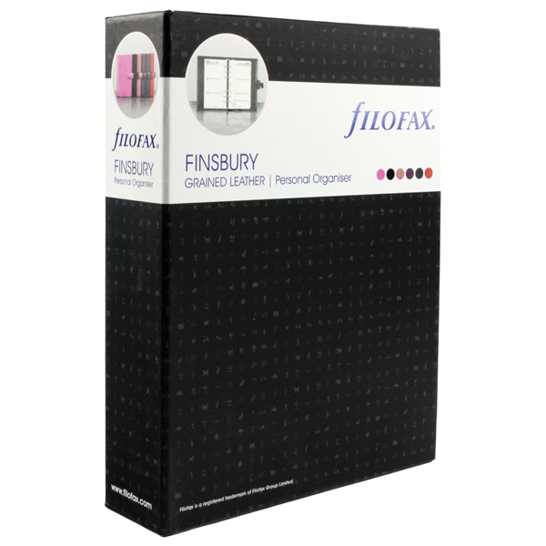 Filofax Finsbury Personal Organiser Black 025302 Filofax Finsbury Personal Organiser Black 025302