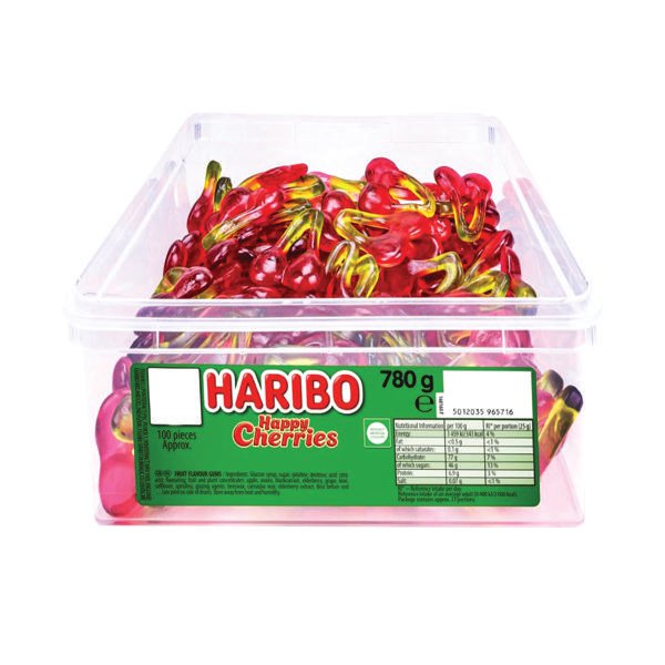 Haribo Giant Happy Cherries Tub 12244 Haribo Giant Happy Cherries Tub 12244