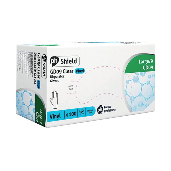 SHIELD POWDER FREE LATEX GLOVES S PK100