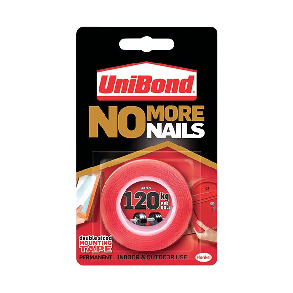 Unibond No More Nails Ultra Strong Roll Permanent 19mmx1.5m 1507603 Unibond No More Nails Ultra Strong Roll Permanent 19mmx1.5m 1507603