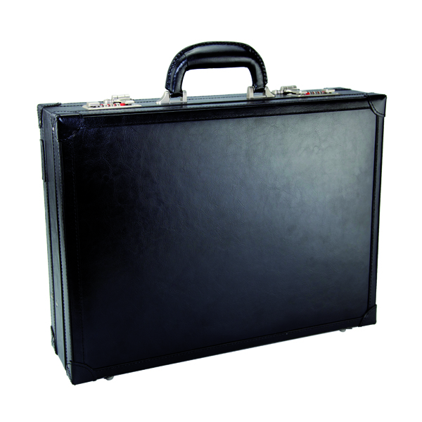 Monolith Black Expandable Leather Attache Case (Single) 2253 Monolith Black Expandable Leather Attache Case (Single) 2253