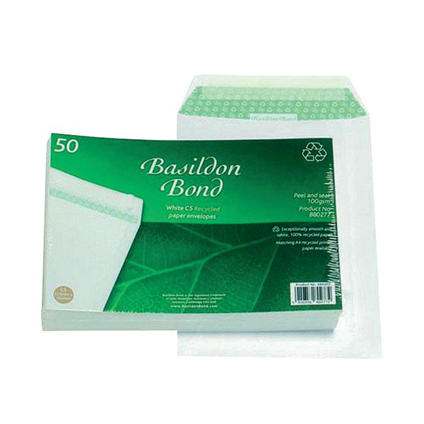 Basildon Bond C5 Envelopes 120gsm Peel and Seal White (Pack of 50) B80277 Basildon Bond C5 Envelopes 120gsm Peel and Seal White (Pack of 50) B80277