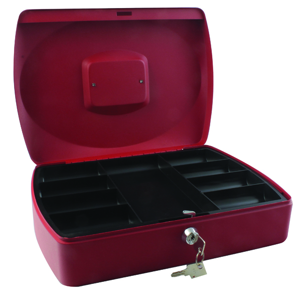 Q-Connect Red 12 Inch Cash Box KF04253 Q-Connect Red 12 Inch Cash Box KF04253