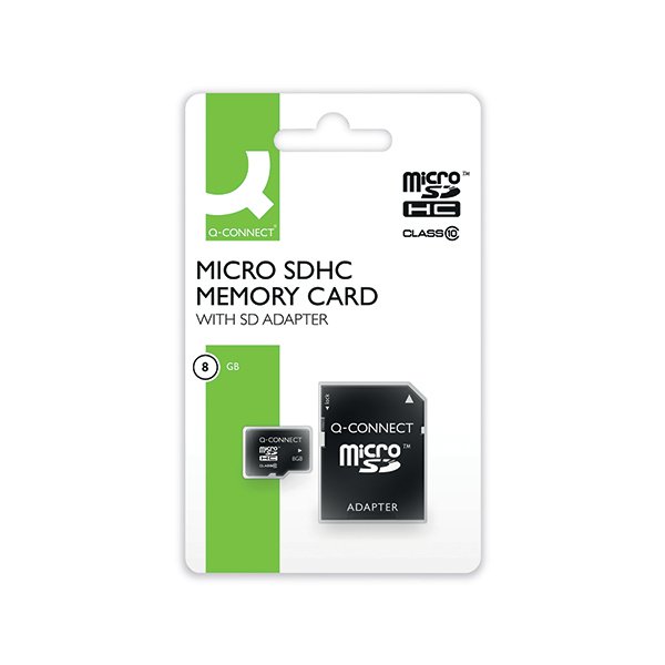 Q-Connect 8GB Micro SD Card Class 10 KF16011 Q-Connect 8GB Micro SD Card Class 10 KF16011