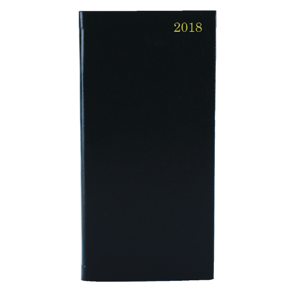 Week to View 2018 Portrait Black Slim Diary KF1BK18 Week to View 2018 Portrait Black Slim Diary KF1BK18