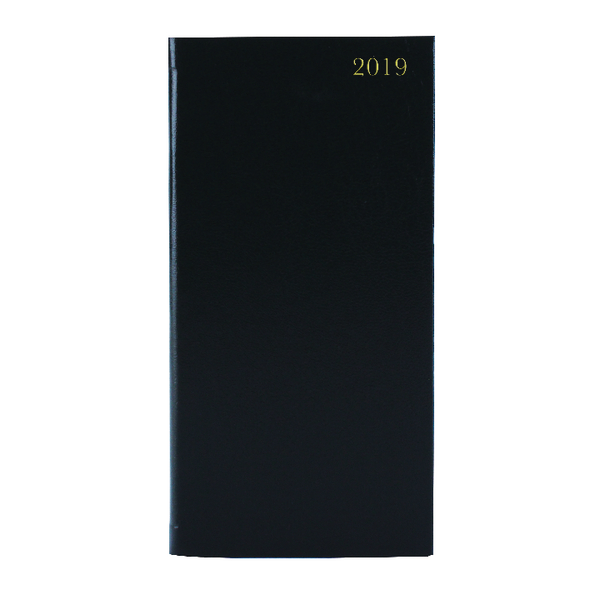 Week to View 2019 Portrait Black Slim Diary KF1BK19 Week to View 2019 Portrait Black Slim Diary KF1BK19