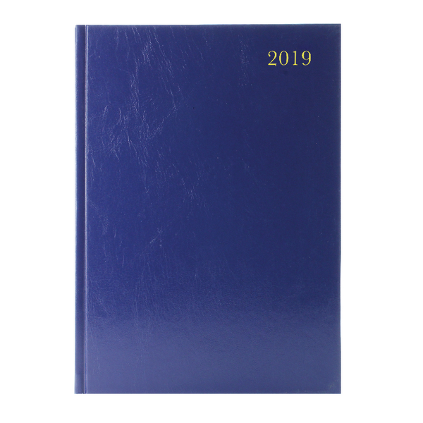 A4 2 Pages Per Day 2019 Blue Desk Diary KF2A4BU19 A4 2 Pages Per Day 2019 Blue Desk Diary KF2A4BU19