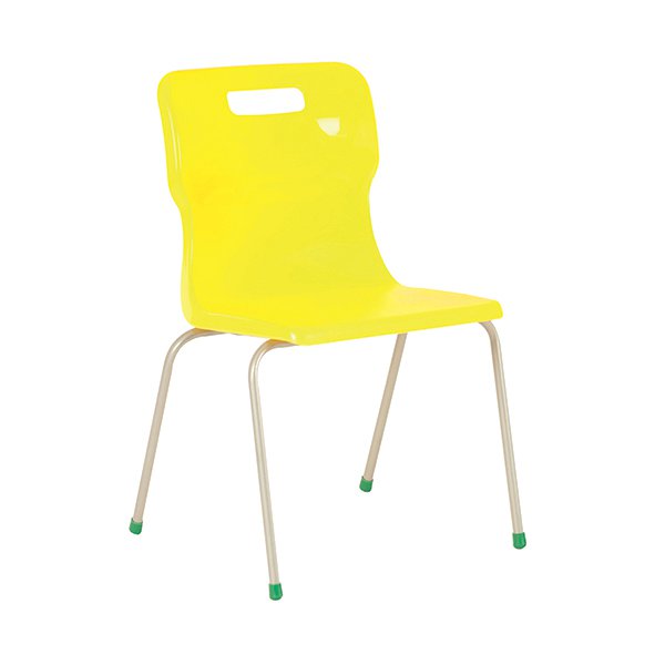 Titan 4 Leg Polypropylene School Chair Size 3 Yellow Titan 4 Leg Polypropylene School Chair Size 3 Yellow