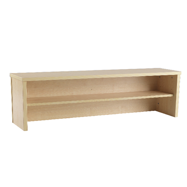 Jemini Intro 1600mm Reception Desk Riser Warm Maple KF73526 Jemini Intro 1600mm Reception Desk Riser Warm Maple KF73526