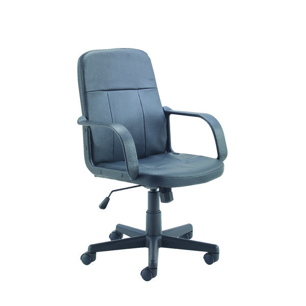 Jemini Trent Leather Look Chair Black KF73635 Jemini Trent Leather Look Chair Black KF73635