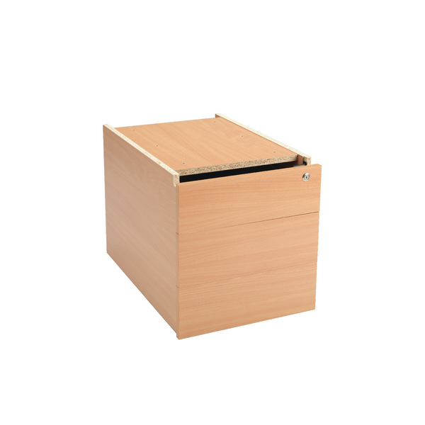 Jemini Fixed Pedestal 3 Drawer Bavarian Beech KF74242 Jemini Fixed Pedestal 3 Drawer Bavarian Beech KF74242