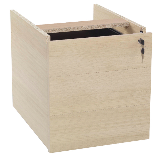 Jemini Fixed Pedestal 3 Drawer Warm Maple KF74243 Jemini Fixed Pedestal 3 Drawer Warm Maple KF74243
