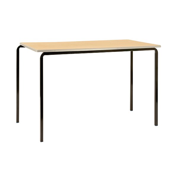 Jemini MDF Edge Beech Top Class Table With Silver Frame 1200x600x710mm (Pack of 4) KF74559 Jemini MDF Edge Beech Top Class Table With Silver Frame 1200x600x710mm (Pack of 4) KF74559