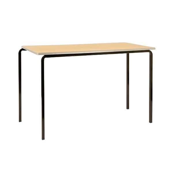 Jemini PU Edge Beech Top 1200x600x760mm Class Table With Silver Frame (Pack of 4) KF74573 Jemini PU Edge Beech Top 1200x600x760mm Class Table With Silver Frame (Pack of 4) KF74573