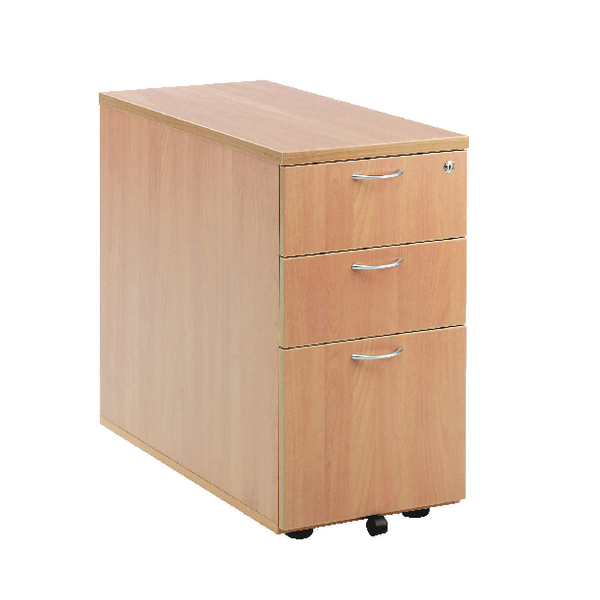 First Desk High Pedestal 3 Drawer 800mm Deep Beech KF74911 First Desk High Pedestal 3 Drawer 800mm Deep Beech KF74911
