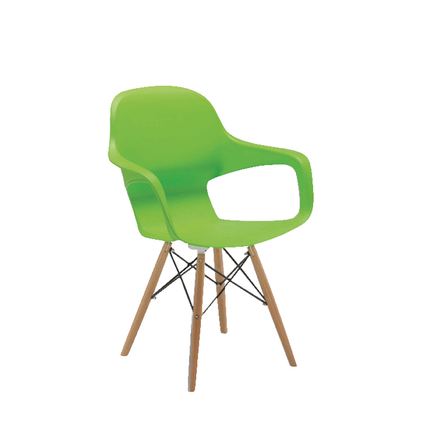 Arista Cafe Bistro Chair with Wire Base Green KF78676 Arista Cafe Bistro Chair with Wire Base Green KF78676