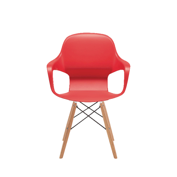 Arista Cafe Bistro Chair with Wire Base Red KF78678 Arista Cafe Bistro Chair with Wire Base Red KF78678