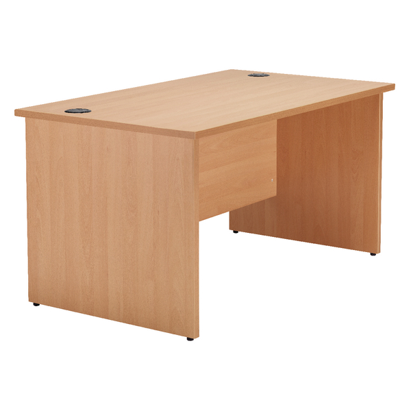 Jemini Beech 1200mm Panel End Rectangular Desk KF838084 Jemini Beech 1200mm Panel End Rectangular Desk KF838084