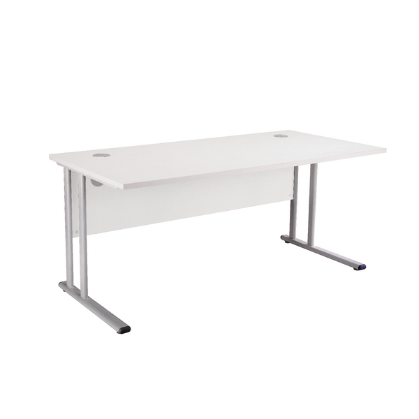 First Rectangular Cantilever Desk 1200mm White KF898929 First Rectangular Cantilever Desk 1200mm White KF898929