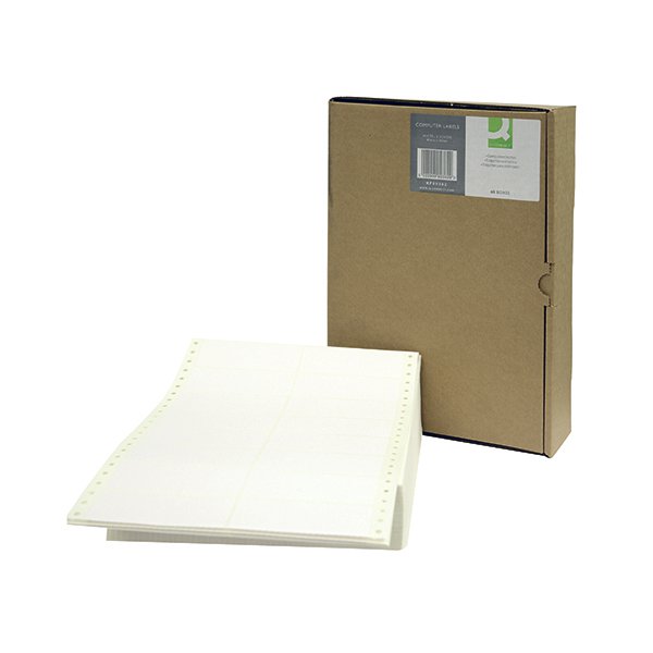 Q-Connect Computer Label 89x36mm 2 Across The Web White Pk8000 KF89362 Q-Connect Computer Label 89x36mm 2 Across The Web White Pk8000 KF89362