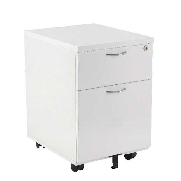 First Mobile Under Desk Pedestal 2 Drawer White KF98509 First Mobile Under Desk Pedestal 2 Drawer White KF98509