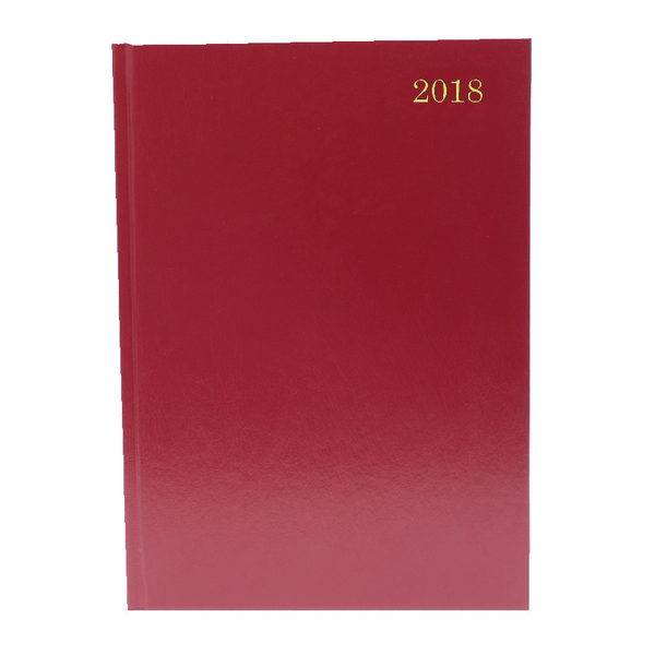A4 Day/Page Appointments 2018 Burgundy Desk Diary KFA41ABG18 A4 Day/Page Appointments 2018 Burgundy Desk Diary KFA41ABG18