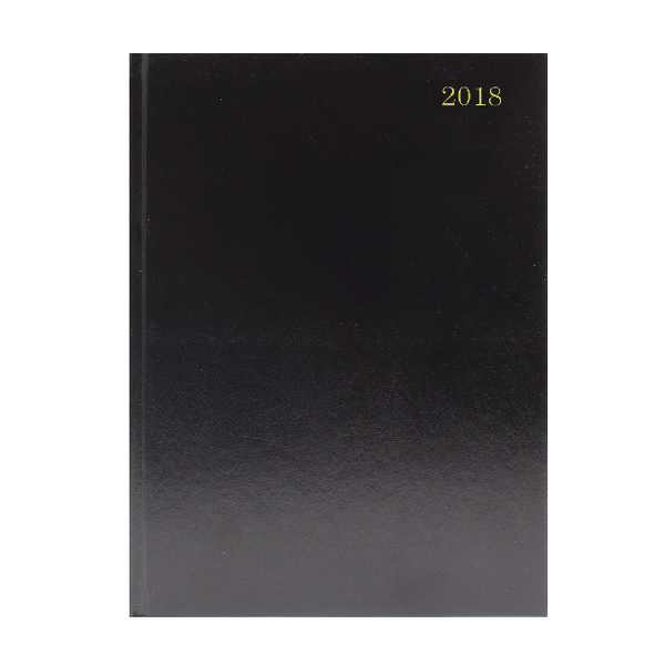 A5 Week to View 2018 Black Desk Diary KFA53BK18 A5 Week to View 2018 Black Desk Diary KFA53BK18