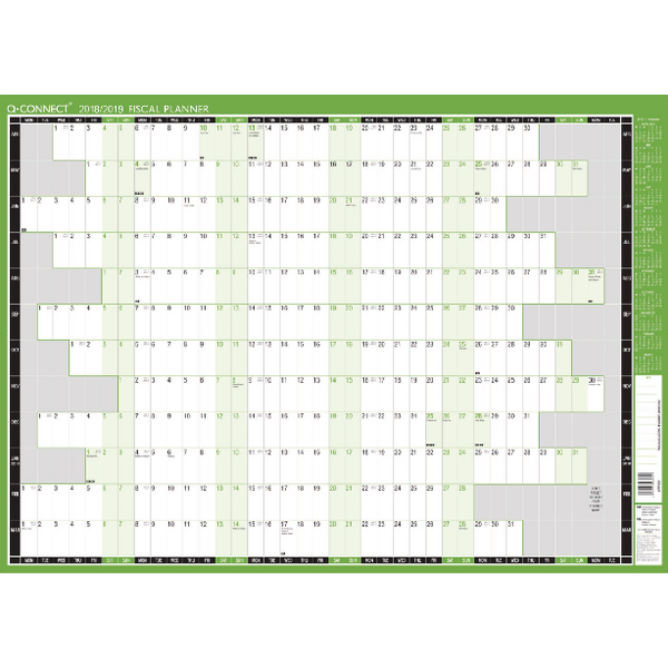 Q-Connect Academic Planner Mounted 855x610mm 2018 - 2019 KFAYPM18 Q-Connect Academic Planner Mounted 855x610mm 2018 - 2019 KFAYPM18