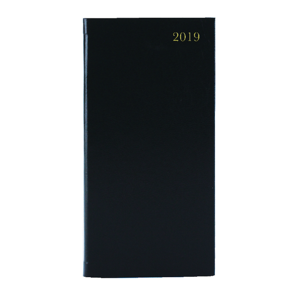 Slim Diary Week to View Appointment 2019 Landscape Black KFHBK19 Slim Diary Week to View Appointment 2019 Landscape Black KFHBK19
