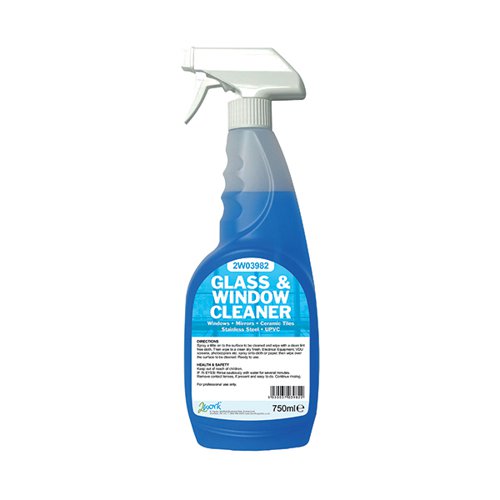 2Work Glass Window Cleaner Trigger Spray 750ml (Pack of 6) 2W04579