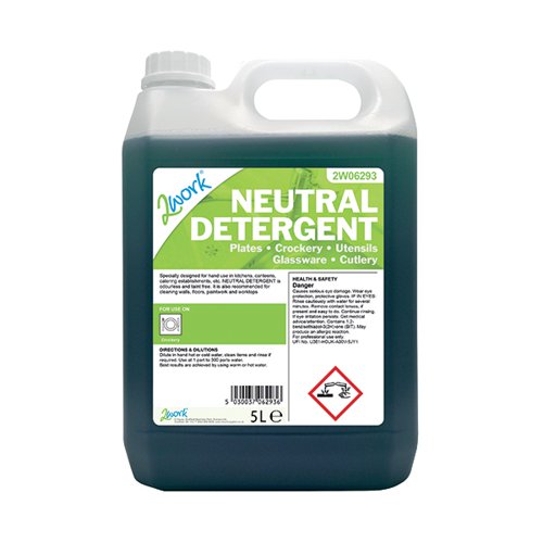 2Work Dishwashing Neutral Detergent 5 Litre 2W06293