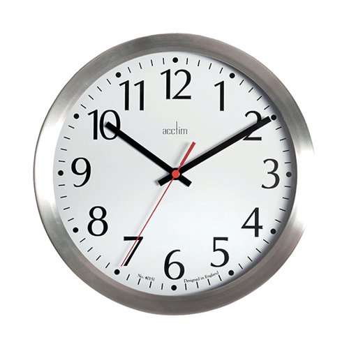 Acctim Javik 10 Inch Wall Clock Aluminium 27417