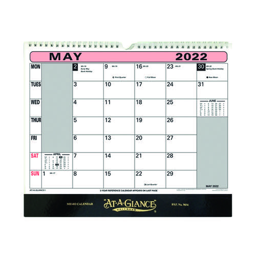 At-A-Glance Wall Calendar 2022 90M22
