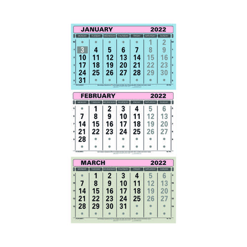 At-A-Glance 3 Monthly Calendar 2022 TML22