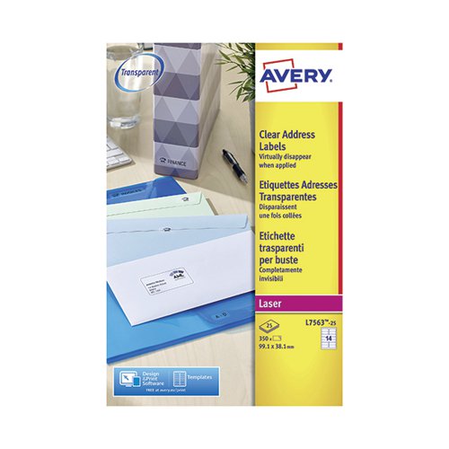 Avery L7563-25 Laser Labels 99.1x38.1