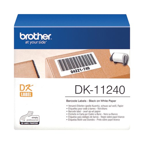 Brother Barcode Labels 102 x 51mm 600 Per Roll Black on White DK11240