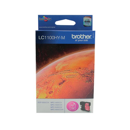 Brother LC-1100 High Yield Magenta Inkjet Cartridge LC1100HYM