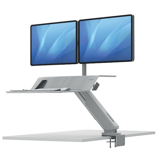 Fellowes Lotus RT Sit-Stand Workstation Dual White