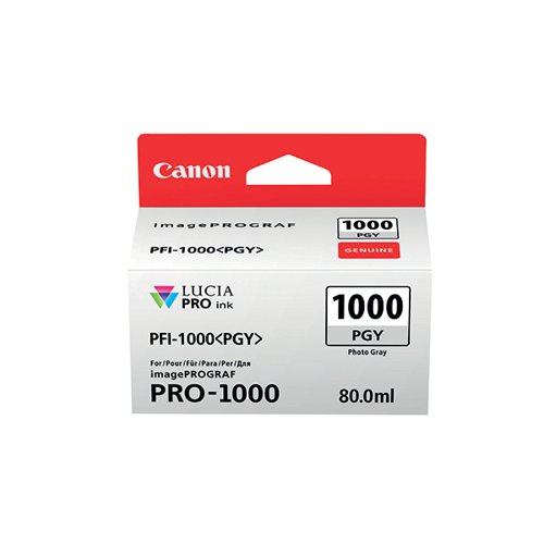 Canon 0553C001 PFI1000 Photo Grey Ink 80ml