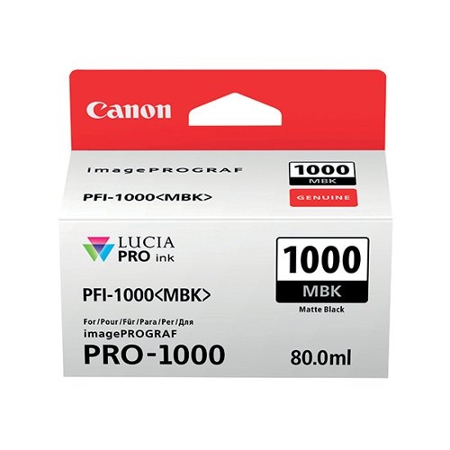 Canon 0545C001 PFI1000 Matte Black Ink 80ml